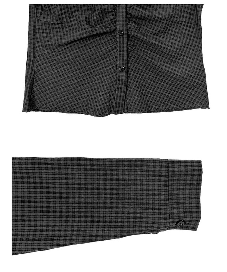 チェックシャーリングカラーシャツ