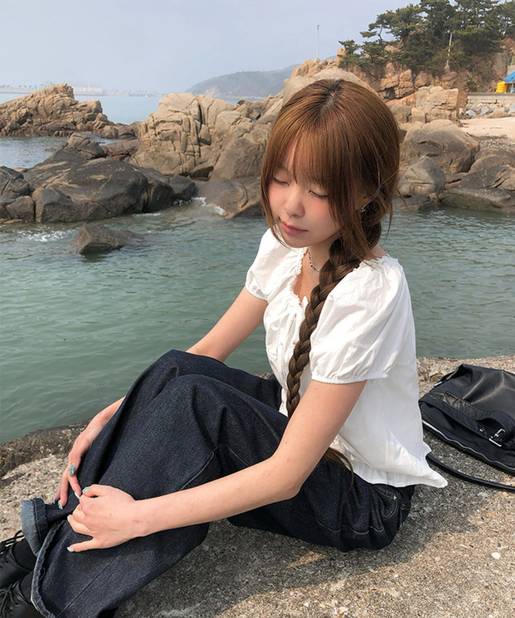 【丈別】ポケットワイドデニムパンツ MID DENIM