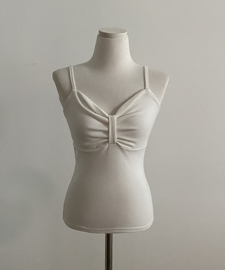 リボンスリーブレスキャミソール(6color)