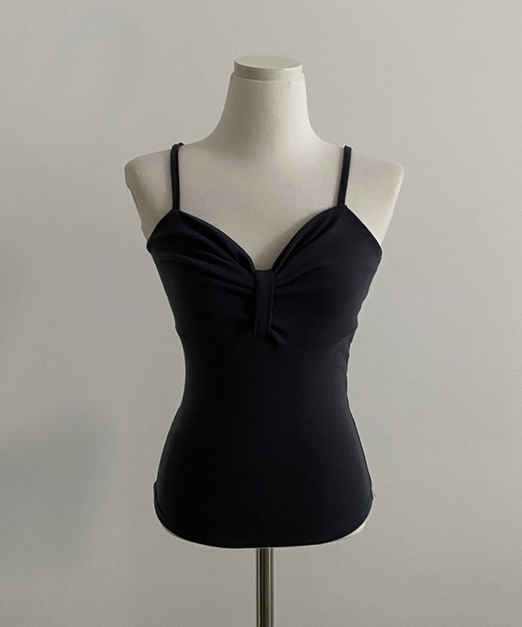 リボンスリーブレスキャミソール(6color)