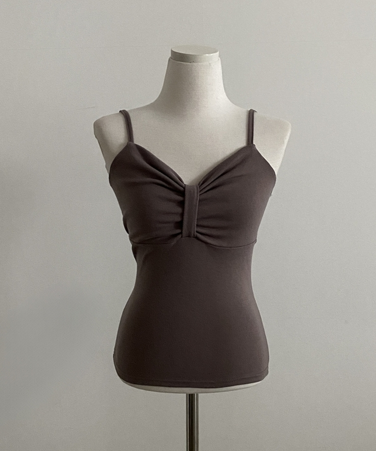 リボンスリーブレスキャミソール(6color)