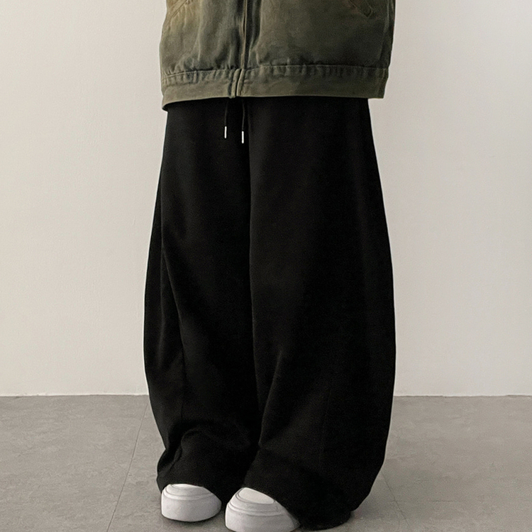 【丈別】ワイドバルーンデニムパンツ BLACK