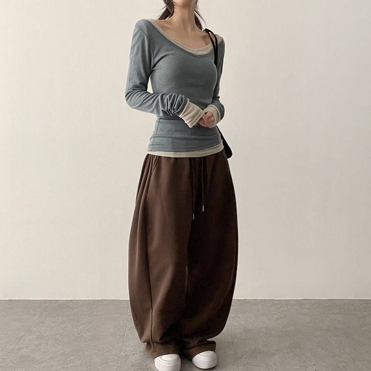 デイリーサイドピンテックトレーニングパンツ DARK BROWN