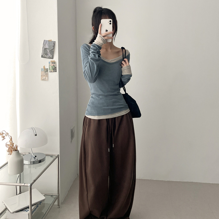 デイリーサイドピンテックトレーニングパンツ DARK BROWN