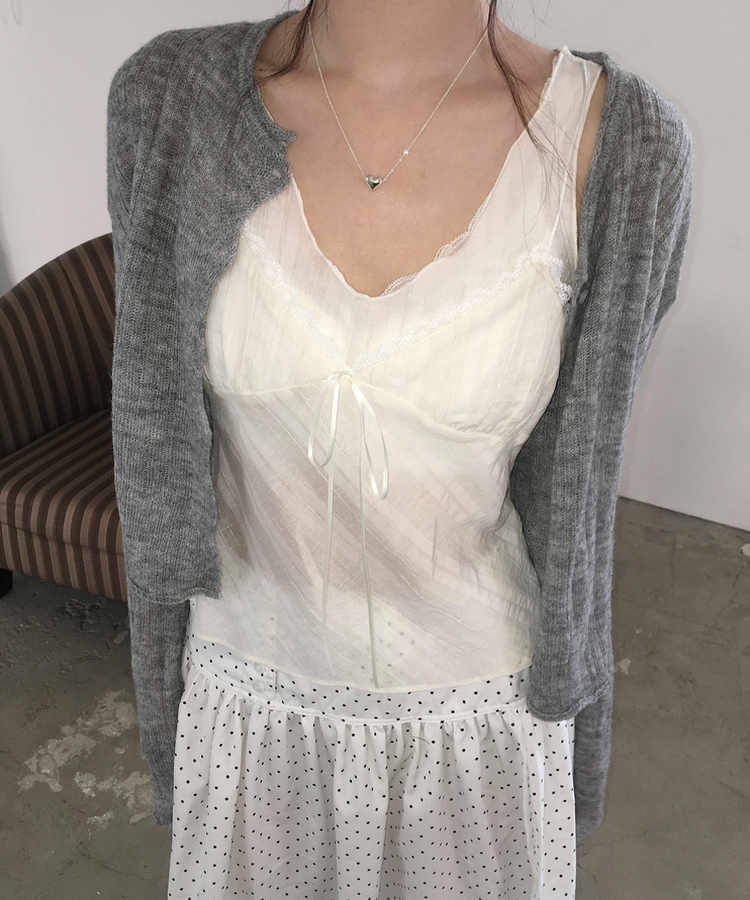 ガーリーカーディガン(6color) GREY