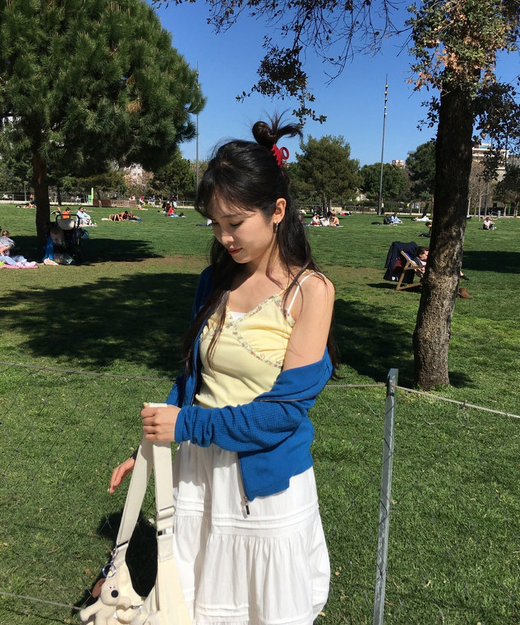 クロスフラワーキャミソール YELLOW