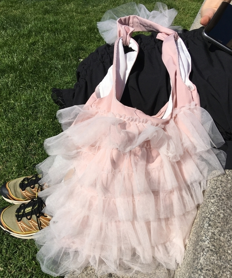 フリルレーストートバッグ PINK