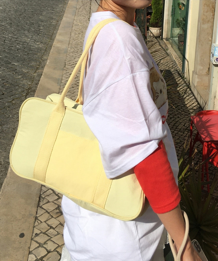 ナイロンカラーボストンバッグ(5color) YELLOW