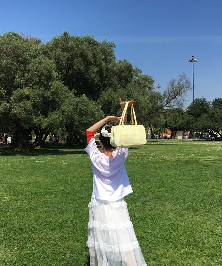 ナイロンカラーボストンバッグ(5color) YELLOW