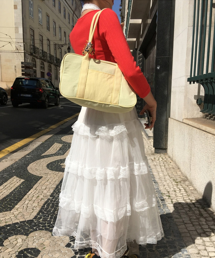 ナイロンカラーボストンバッグ(5color) YELLOW