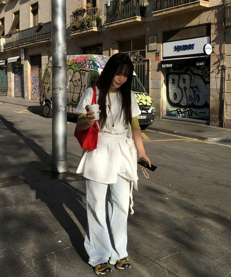 ナイロンカラーボストンバッグ(5color) RED