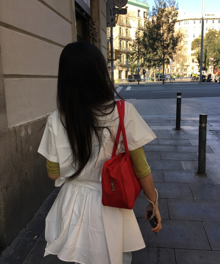 ナイロンカラーボストンバッグ(5color) RED