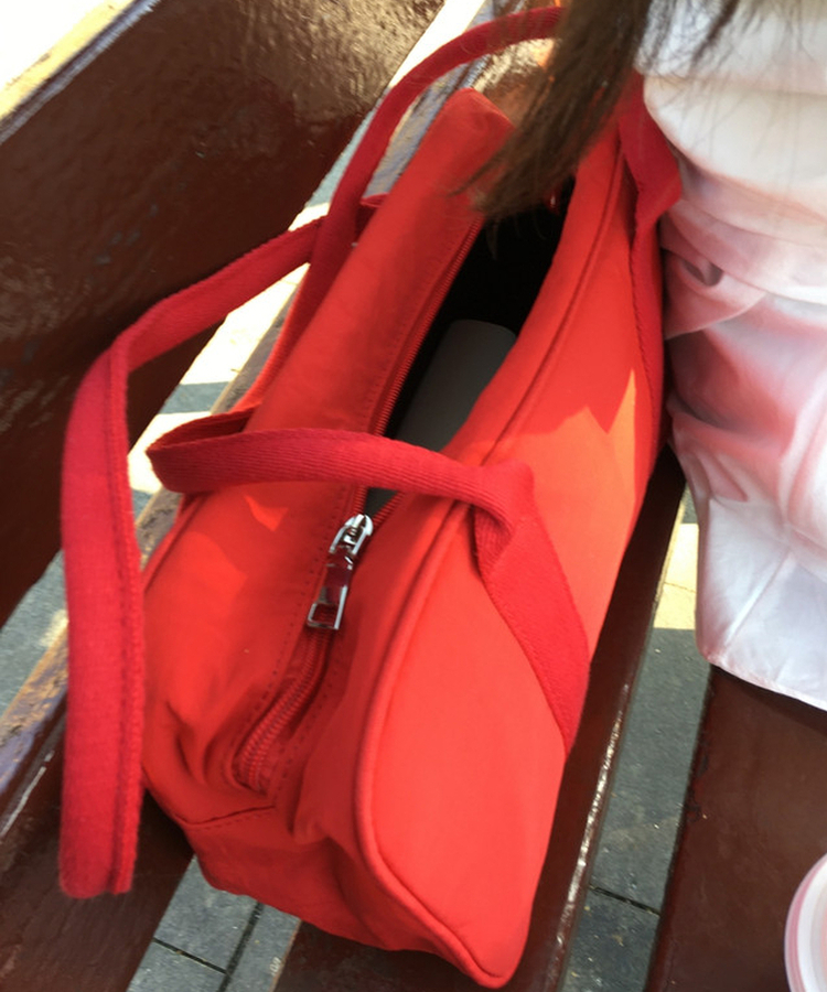 ナイロンカラーボストンバッグ(5color) RED