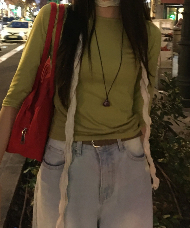 リングルシースルーロングスカーフ IVORY