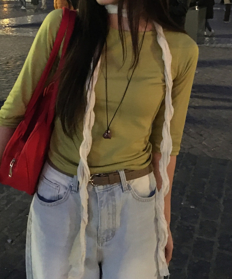 リングルシースルーロングスカーフ IVORY