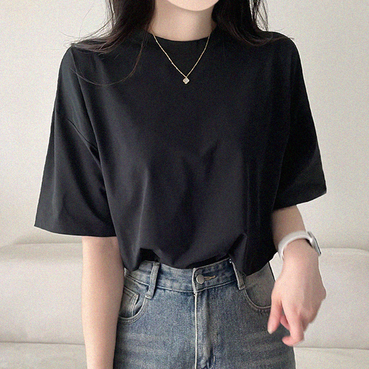 クーリングサマー半袖Tシャツ BLACK