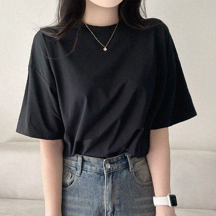 クーリングサマー半袖Tシャツ BLACK