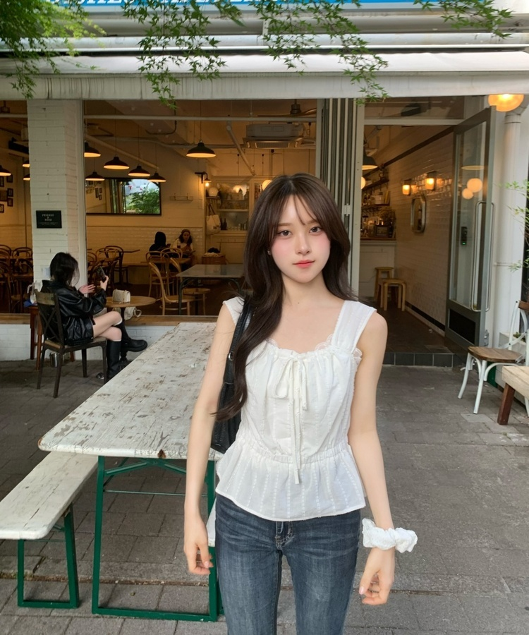 러블리 나시블라우스 화이트