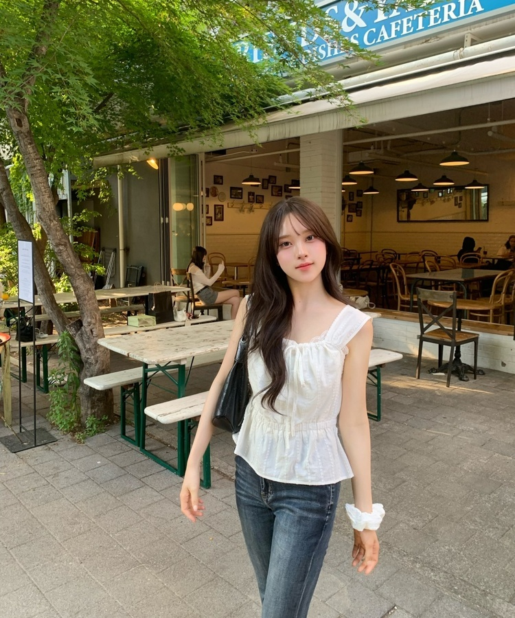 러블리 나시블라우스 화이트