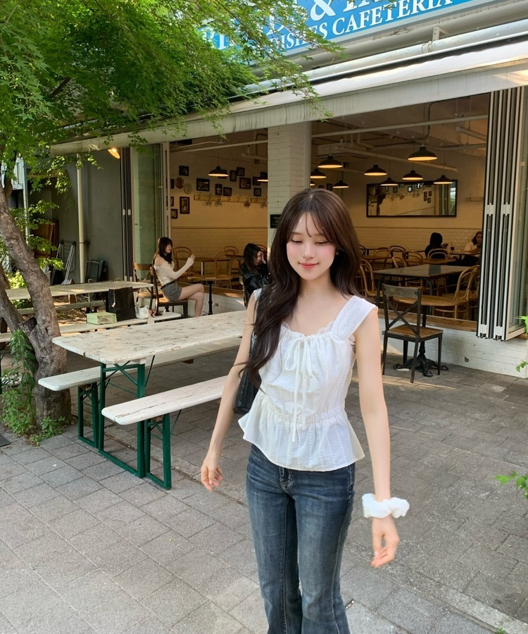 러블리 나시블라우스 화이트