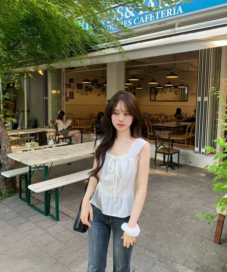 러블리 나시블라우스 화이트