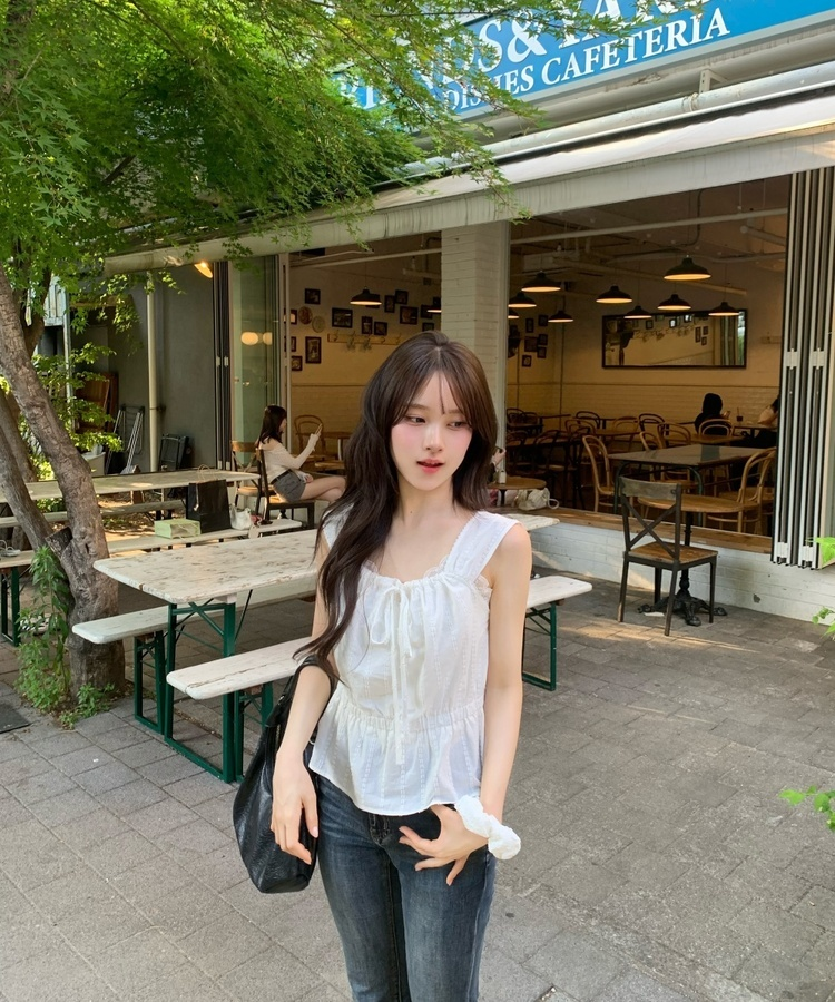 러블리 나시블라우스 화이트