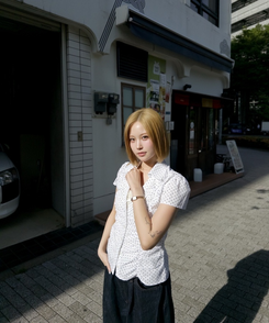 셔링 도트 셔츠 화이트