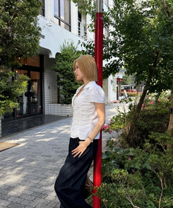 셔링 도트 셔츠 화이트