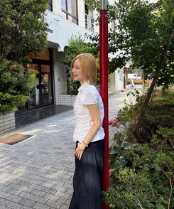 셔링 도트 셔츠 화이트