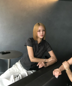 클래시컬 체크셔츠 네이비