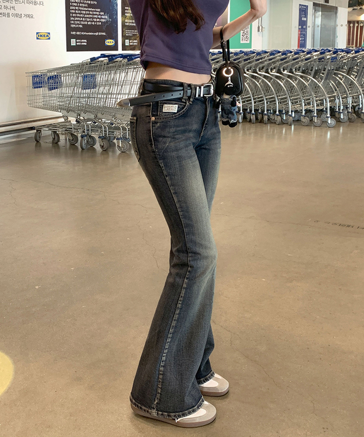 ビンテージブーツカットローデニムパンツ DEEP DENIM