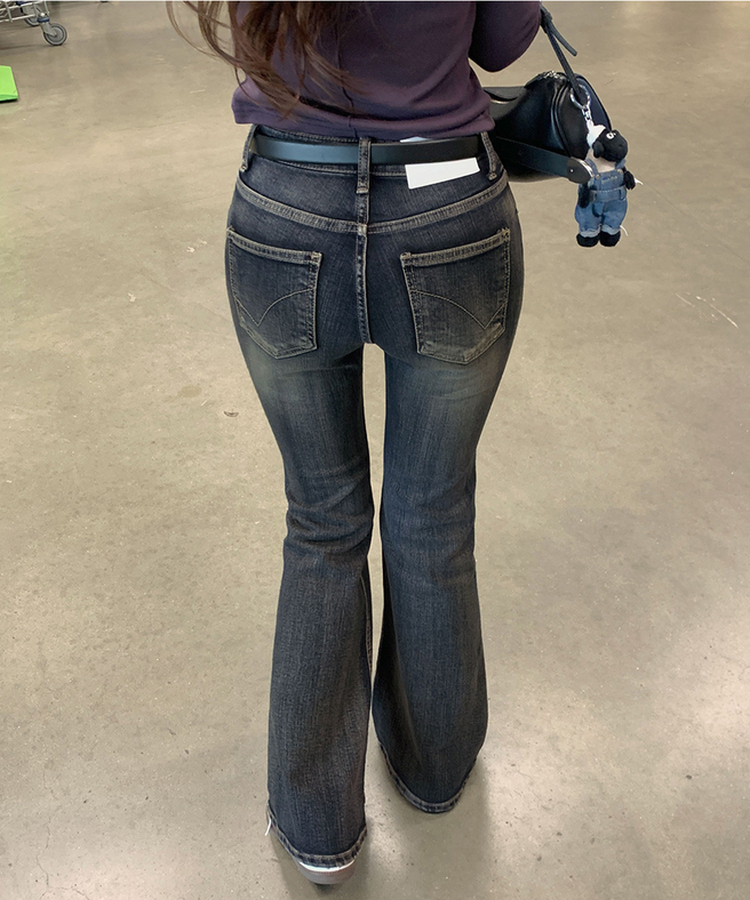 ビンテージブーツカットローデニムパンツ DEEP DENIM