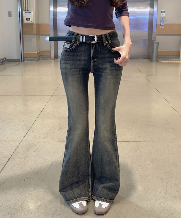 ビンテージブーツカットローデニムパンツ DEEP DENIM