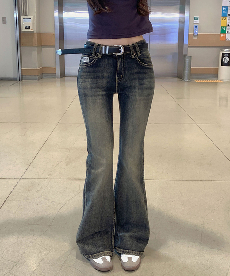 ビンテージブーツカットローデニムパンツ DEEP DENIM