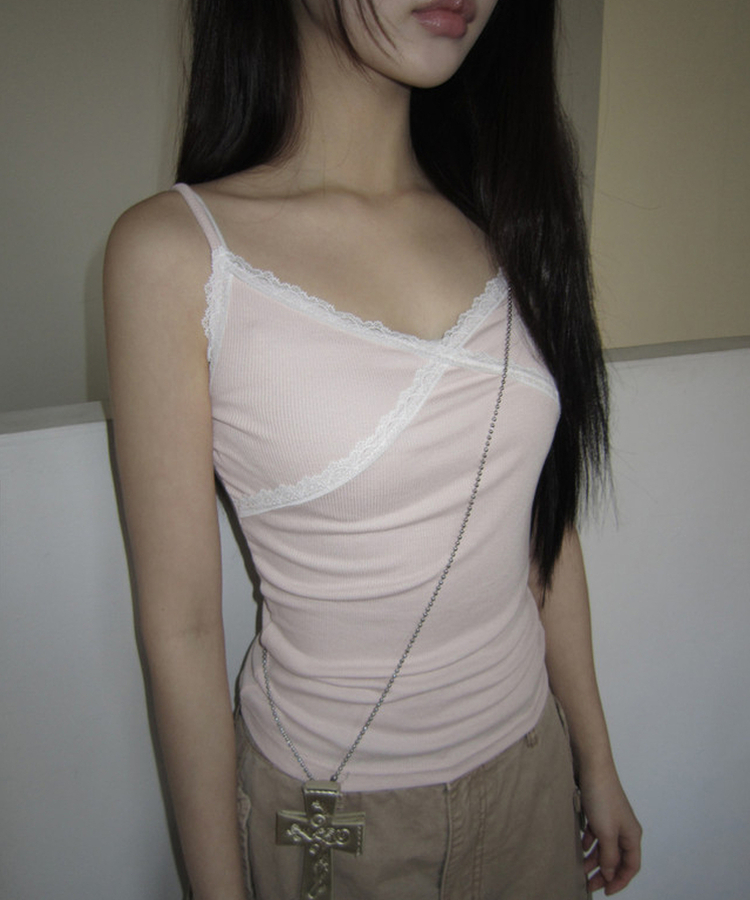 レースキャミソールスリーブレス(10color) PINK