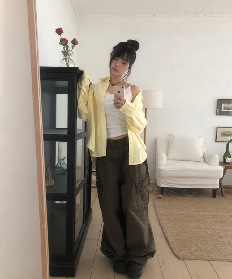 レースキャミソールスリーブレス(10color) WHITE