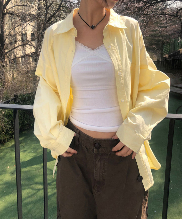 レースキャミソールスリーブレス(10color) WHITE