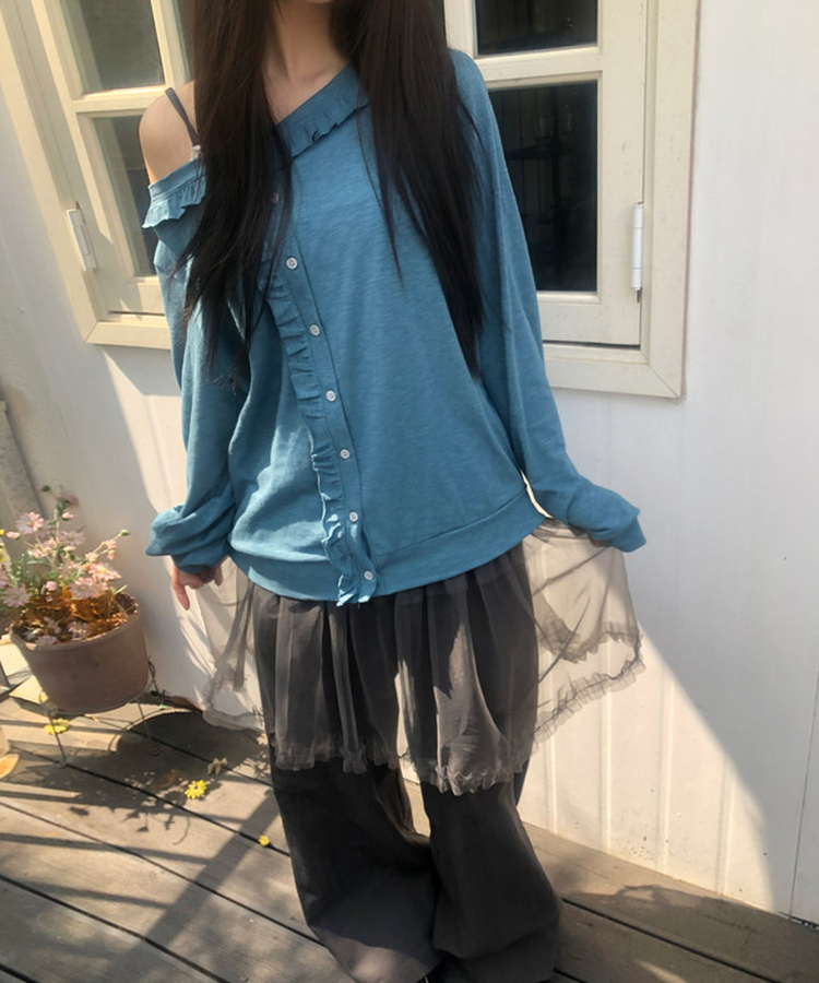 レースキャミソールスリーブレス(10color) CHARCOAL