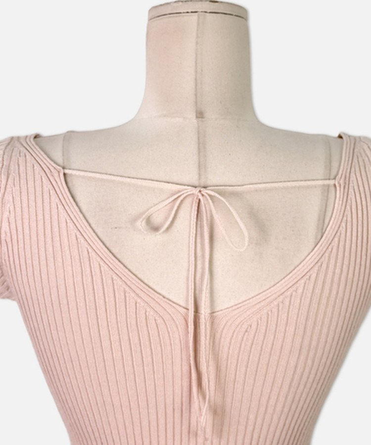 縦リブ半袖Tシャツ(5color)