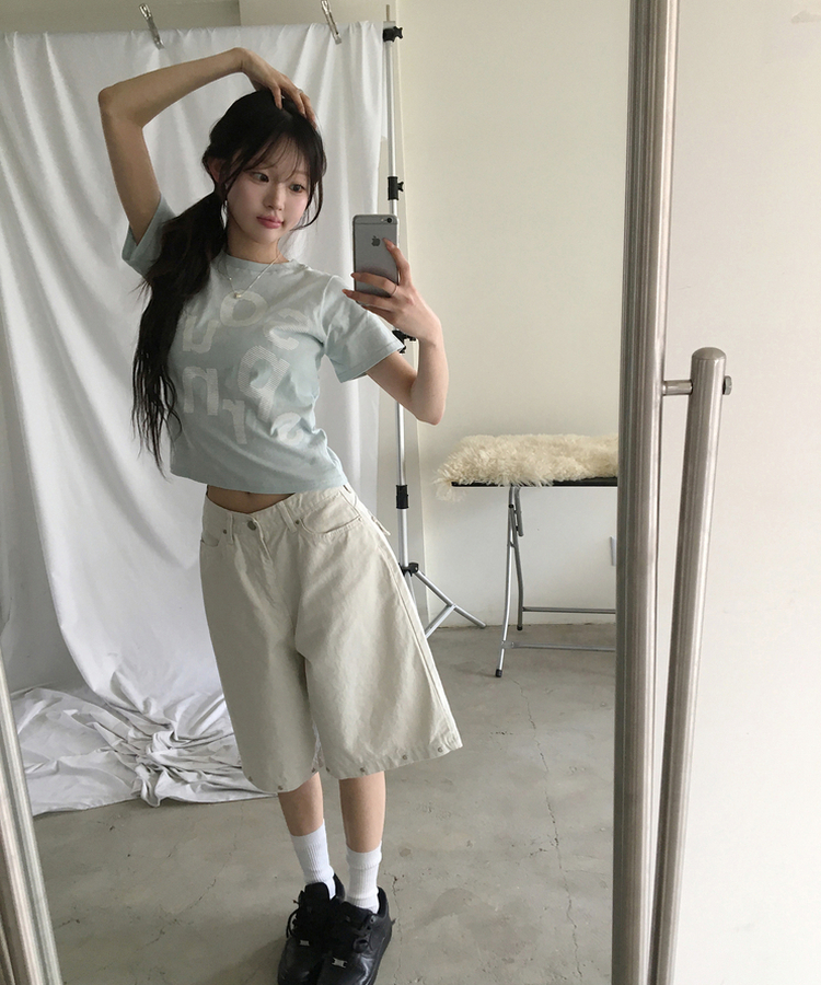 レタリング半袖Tシャツ SKY BLUE