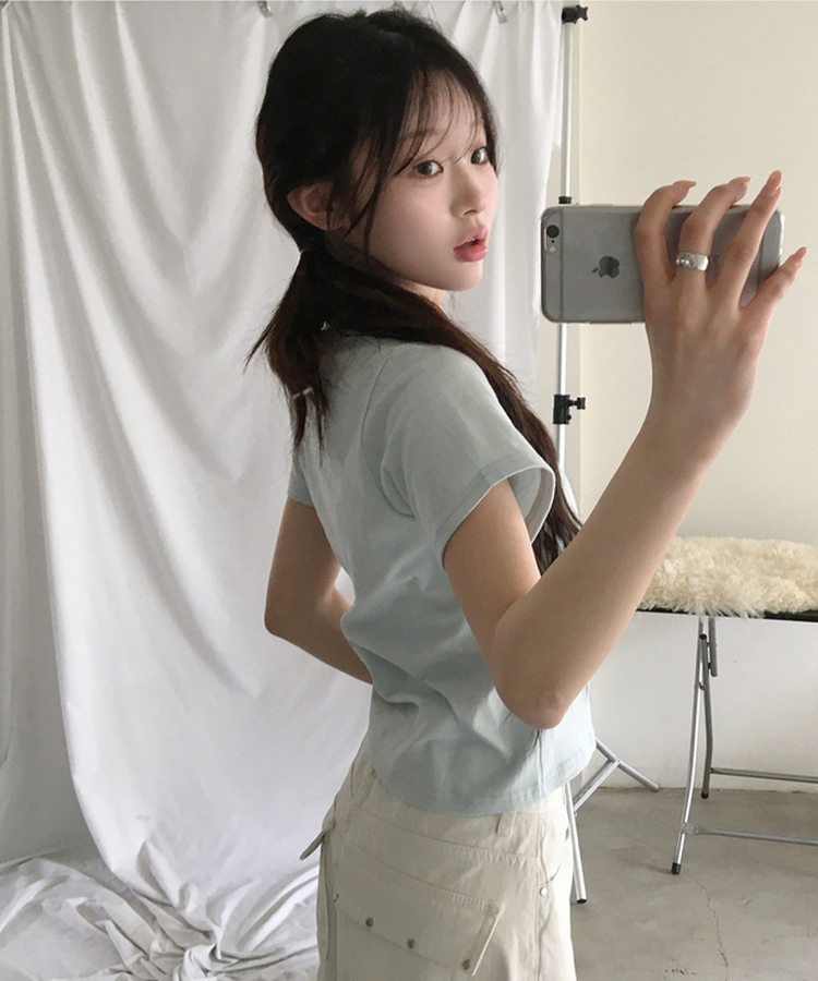 レタリング半袖Tシャツ SKY BLUE