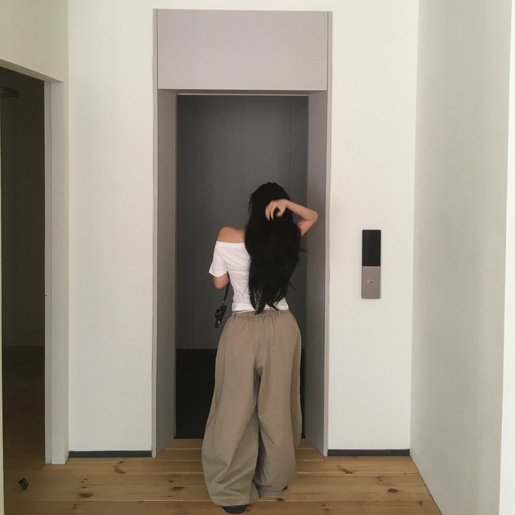 ワンショルダー半袖Tシャツ(5color) WHITE