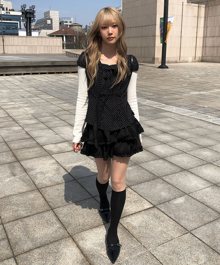ポインテッドメリージェーンフラット BLACK