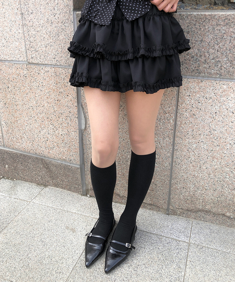 ポインテッドメリージェーンフラット BLACK
