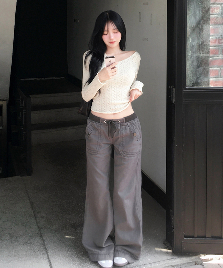 ビンテージセミブーツカットパンツ CHARCOAL