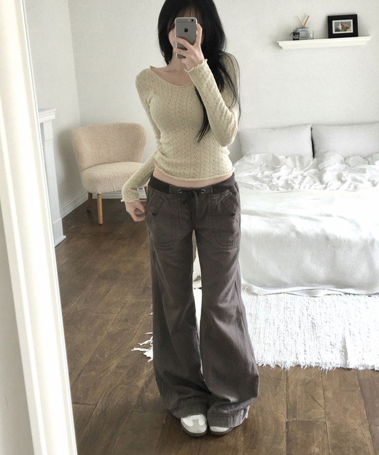 ビンテージセミブーツカットパンツ CHARCOAL