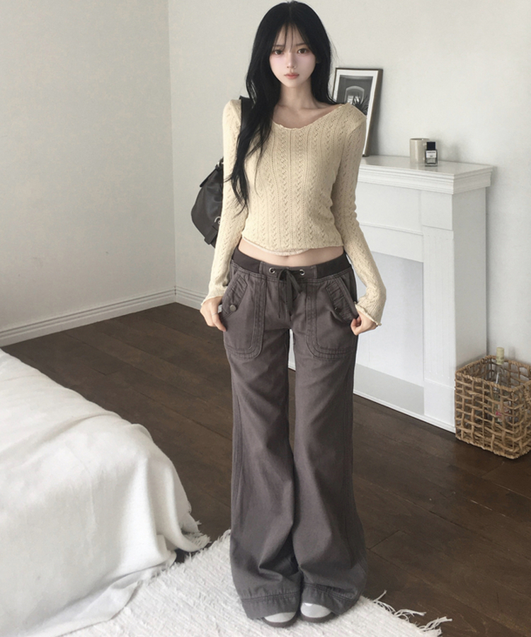 ビンテージセミブーツカットパンツ CHARCOAL