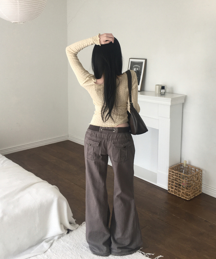 ビンテージセミブーツカットパンツ CHARCOAL