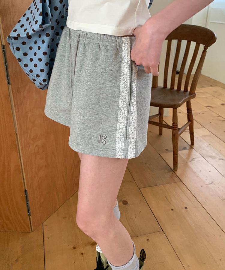 レーストラックラインショートパンツ GREY