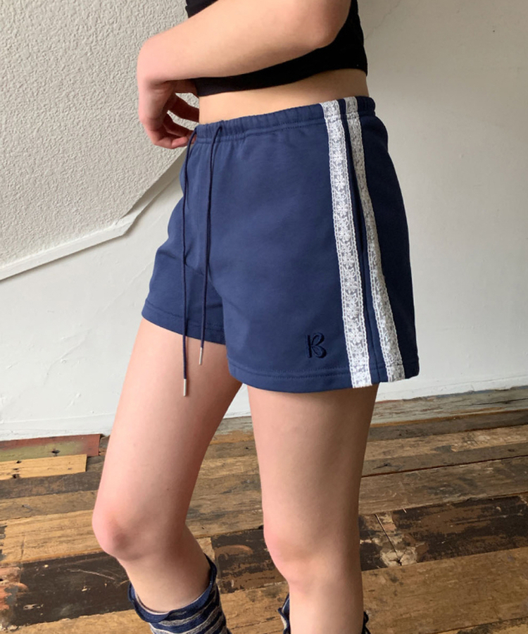 レーストラックラインショートパンツ NAVY